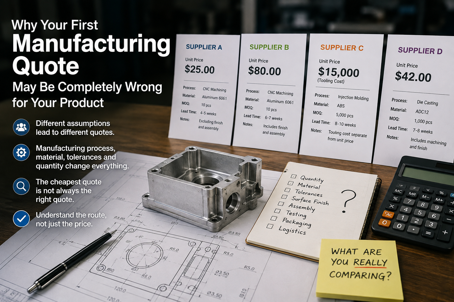 Why Your First Manufacturing Quote May Be Completely Wrong for Your Product